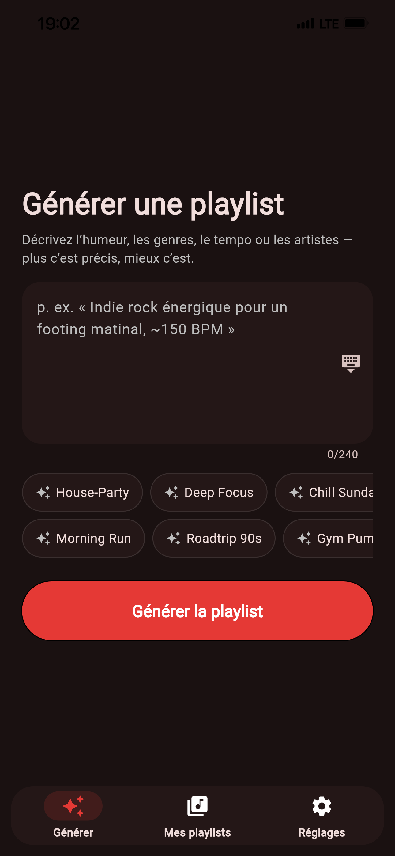Générer une playlist